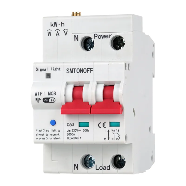 Smartonoff Bulgaria SMTONOFF 2P 63A WiFi Интелигентен MCB Прекъсвач