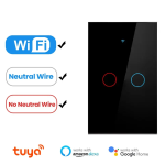Smartonoff Bulgaria US WiFi Сензорен Стенен Превключвател Tuya/Smart Life 90-250V 2 бутона Поддържа Alexa Alice Google Home