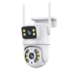 Hiseeu WS318 4K 8MP WiFi Безжична Външна PTZ IP Камера за видеонаблюдение с двоен обектив 4X цифрово увеличение AI Human Detect IP66 Водоустойчивост