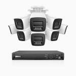 ANNKE H800 PoE Система за сигурност 4K 16 канала 8 камери Разпознаване на хора и превозни средства Вграден микрофон Цветно и инфрачервено нощно виждане Поддържа RTSP Без HDD