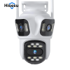 Hiseeu WSA18 8MP 4K 5X Zoom WiFi PTZ IP Външна Камера с Три лещи Три екрана Автоматично проследяване Двупосочно аудио P2P ICSEE APP