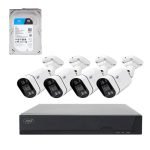 PоE PNI House IPMAX PоE 5 Комплект за видеонаблюдение NVR с 4 PоE порта 4 5MP IP камери 1TB HDD XMEye APP