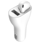 2в1 Безжична Bluetooth Слушалка + Зарядно за кола Хендсфри обаждания и USB порт за бързо зареждане 3.1A